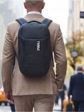 Thule Paramount 24L Laptop Backpack Black Travel Commuter SafeZone Bag
